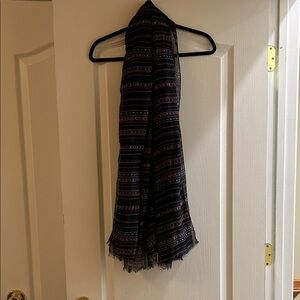 Cotton On Black and Pink Patterned Scarf